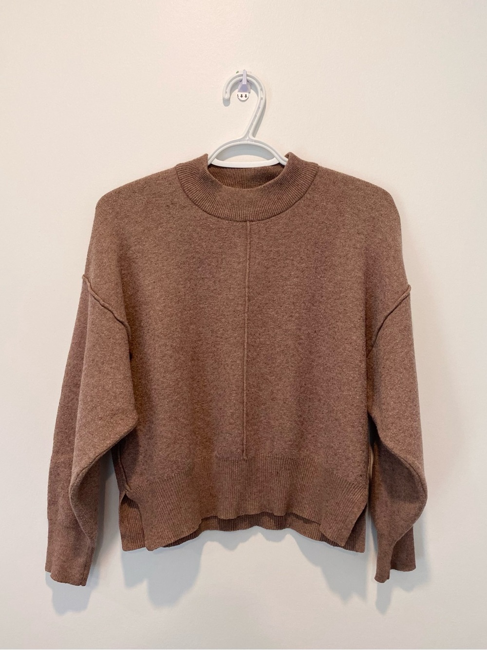 Brown Mock Neck Women’s Sweater